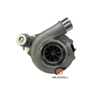 GT30-900 water and oil cooled turbocharger compressor side view
